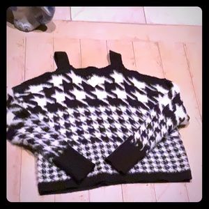 Cold shoulder sweater